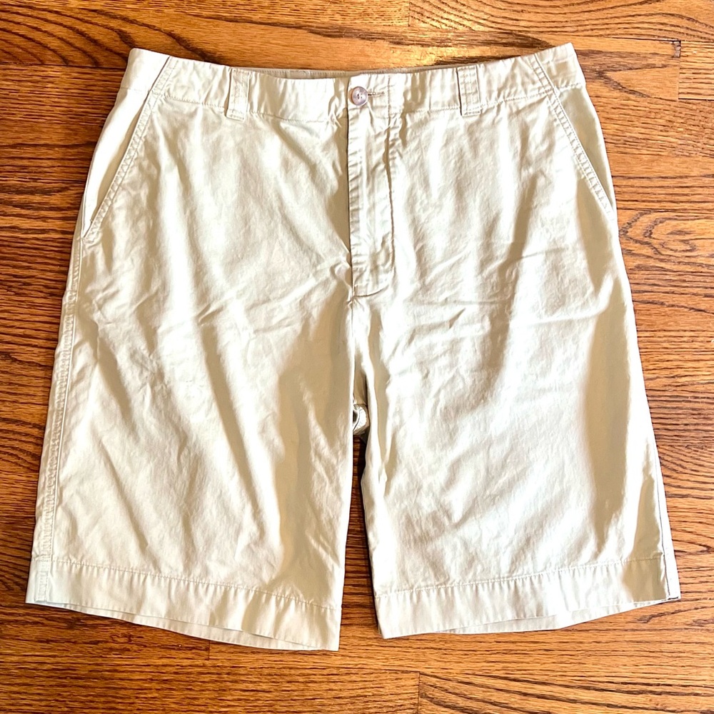 Lacoste Men's Cream Flat Front Shorts